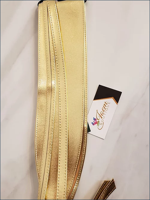 Wrap Around Tie Up Belt - Gold