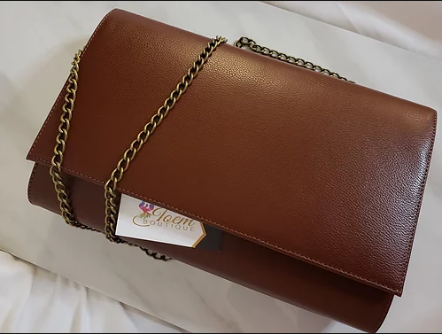 Classic Convertible Genuine Leather Clutch