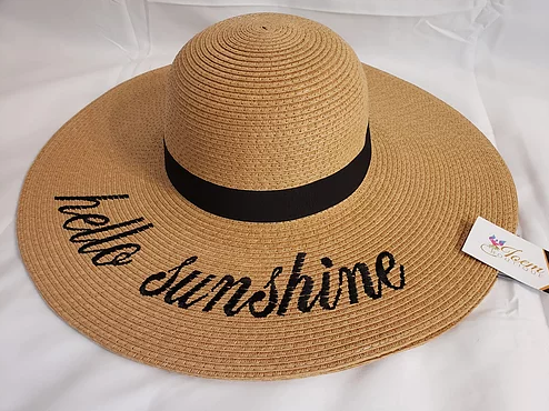 Natural Seagrass Hat - hello sunshine