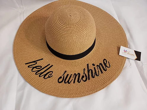 Natural Seagrass Hat - hello sunshine